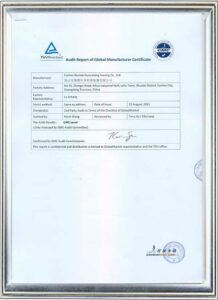 Global Manufacturer Certificate