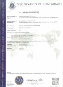 Certification of Conformity 2
